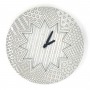 Дизайнерские часы серые графичные 30см
