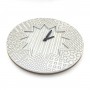 Дизайнерские часы серые графичные 30см