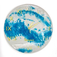 Часы в стиле Resin  Art Небесная синева 40см 